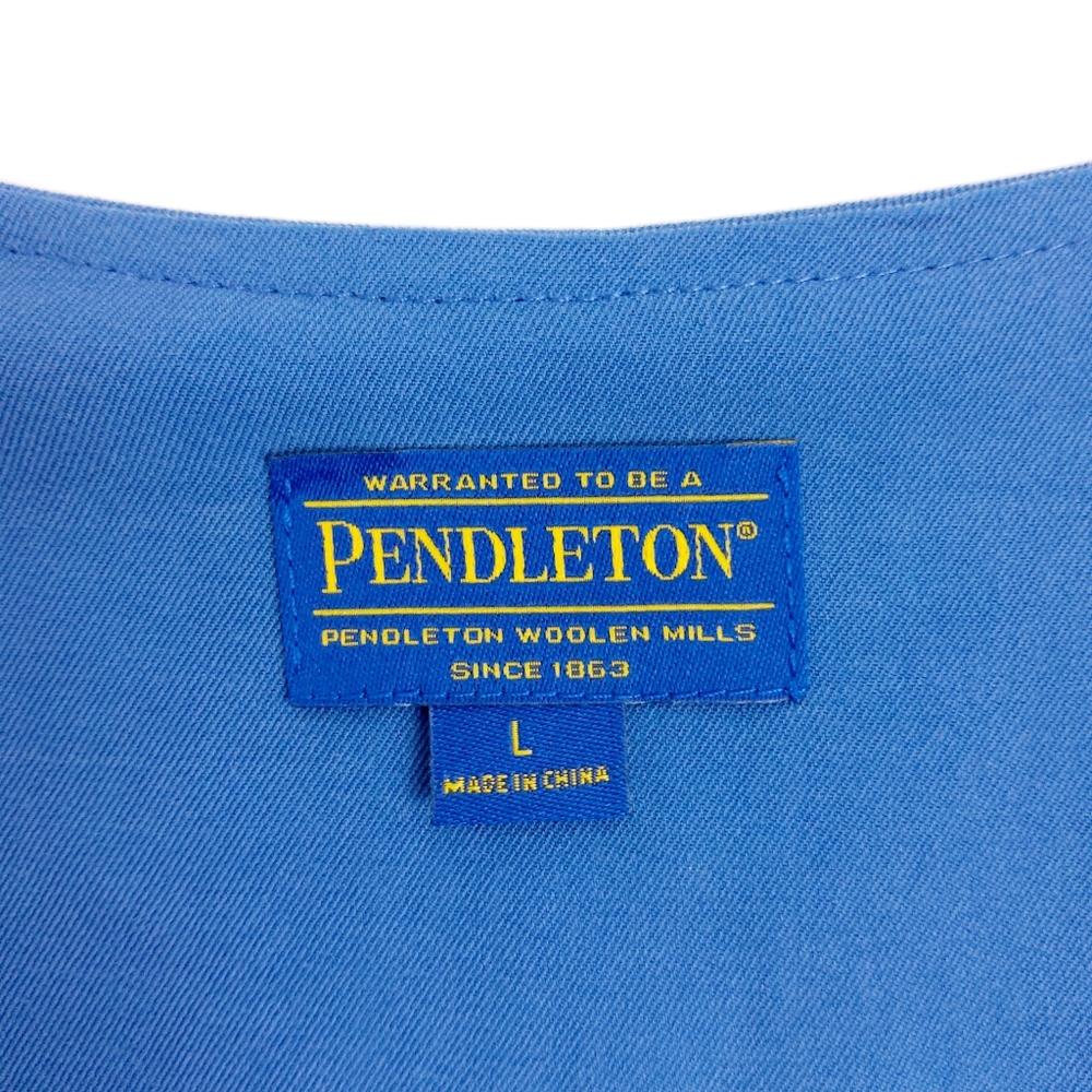 Pendleton Soft Blue Silk Top Size Large - image 3